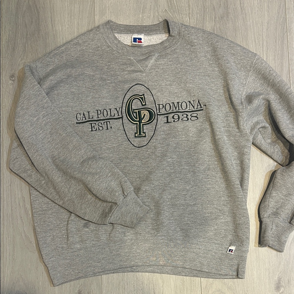 Russell Athletic Gray Cal Poly Pomona Crewneck Sweatshirt